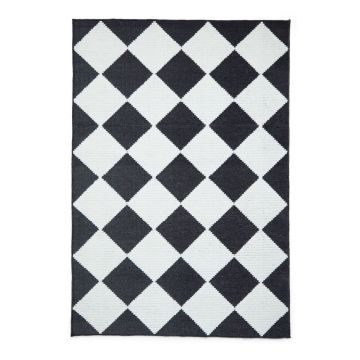 Covor alb-negru lavabil 200x290 cm Lyna Charcoal&White – Think Rugs