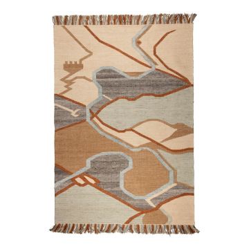 Covor bej țesut manual din fibre reciclate 160x230 cm Saigon – Zuiver