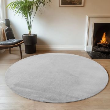 Covor Joy Argintiu, Rotund, D160 cm