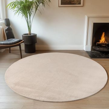 Covor Joy Crem, Rotund, D120 cm