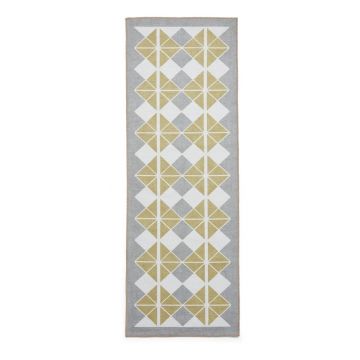 Covor tip traversă galben-gri lavabil 76x230 cm Victoria Yellow – Think Rugs