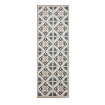 Covor tip traversă gri-crem lavabil 76x230 cm Victoria Orange – Think Rugs