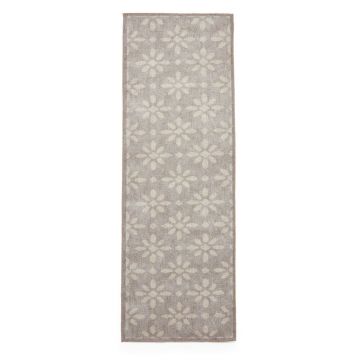 Covor tip traversă gri deschis lavabil 76x230 cm Coral Light Grey – Think Rugs
