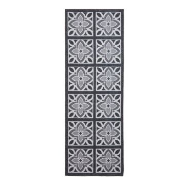 Covor tip traversă gri închis lavabil 76x230 cm Victoria Grey – Think Rugs