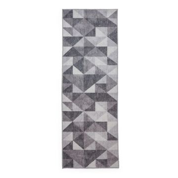 Covor tip traversă gri lavabil 76x230 cm Coral Grey – Think Rugs