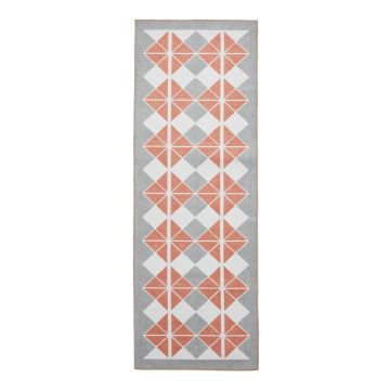 Covor tip traversă portocaliu-gri lavabil 76x230 cm Victoria Orange – Think Rugs