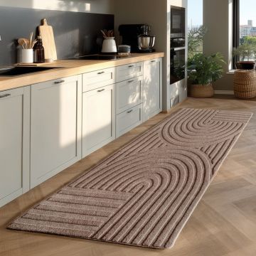 Covor traversa Pompei V1 Bej, 80 x 250 cm