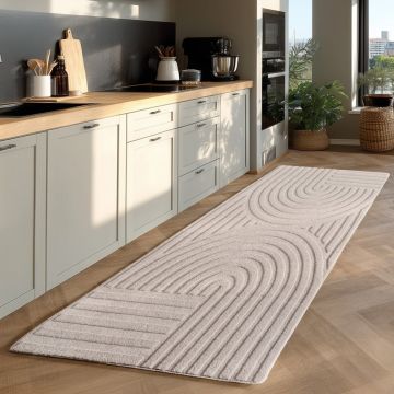Covor traversa Pompei V1 Crem, 80 x 150 cm