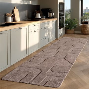 Covor traversa Pompei V4 Bej, 80 x 250 cm