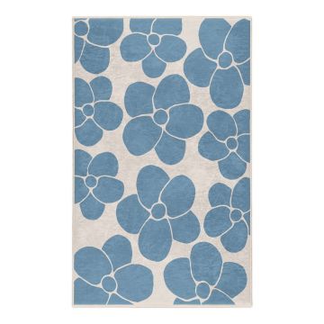 Covor albastru lavabil 60x100 cm Blue Meadow – Mila Home