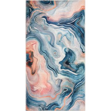 Covor albastru-roz lavabil 60x100 cm Colors of Joy – Vitaus ieftin Covor albastru-roz lavabil 60x100 cm Colors of Joy – Vitaus ieftin