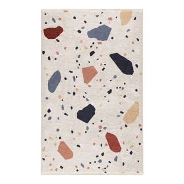 Covor crem lavabil 120x180 cm Cracked Terrazzo – Mila Home ieftin