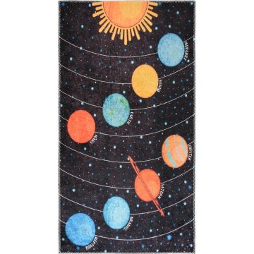 Covor de joacă pentru copii lavabil 80x120 cm Solar System – Vitaus