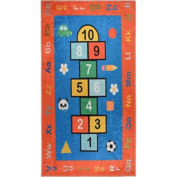 Covor de joacă pentru copii portocaliu lavabil 100x160 cm Hopscotch Orange – Vitaus