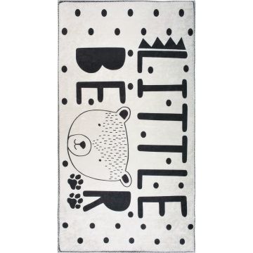 Covor pentru copii alb-negru lavabil 80x120 cm Little Bear – Vitaus