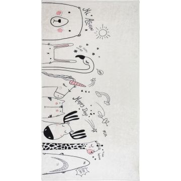 Covor pentru copii fildeș lavabil 80x120 cm Animal Kingdom – Vitaus