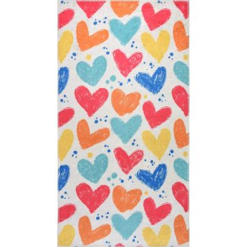 Covor pentru copii lavabil 80x120 cm Hearts of Love – Vitaus