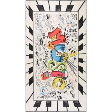 Covor pentru copii lavabil 80x120 cm Musical – Vitaus