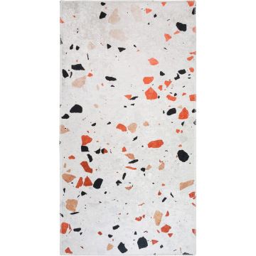 Covor portocaliu-fildeș lavabil 60x100 cm Italian Stone – Vitaus ieftin