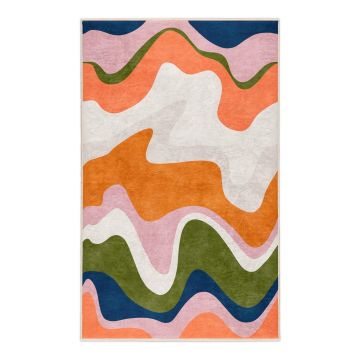 Covor portocaliu lavabil 80x150 cm Squiggly Orange – Mila Home