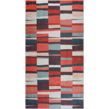 Covor roșu lavabil 60x100 cm Blocks of Fun – Vitaus ieftin