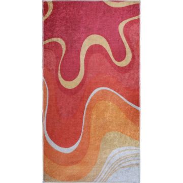 Covor roșu-portocaliu lavabil 60x100 cm Colors of Joy – Vitaus ieftin