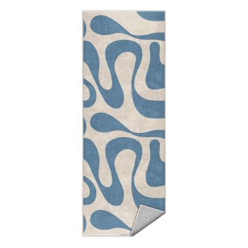 Covor tip traversă albastru lavabil 80x200 cm Blue Latte – Mila Home