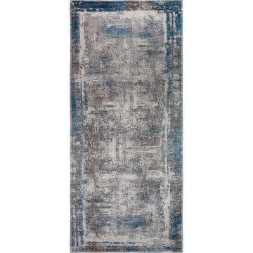 Covor tip traversă albastru lavabil 80x300 cm Abstract Colors Blue – Vitaus