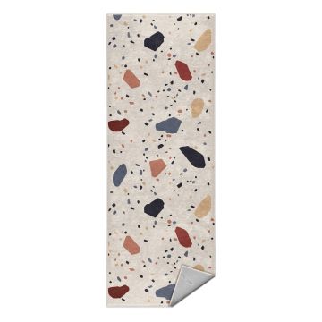 Covor tip traversă crem lavabil 80x200 cm Cracked Terrazzo – Mila Home