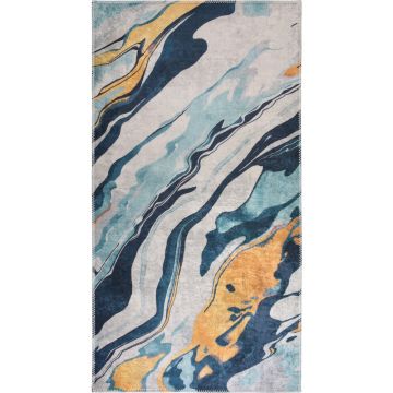 Covor tip traversă galben-albastru lavabil 80x200 cm Colors of Joy – Vitaus