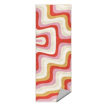 Covor tip traversă galben-roz lavabil 80x200 cm Creamy Raspberry Swirl – Mila Home ieftin