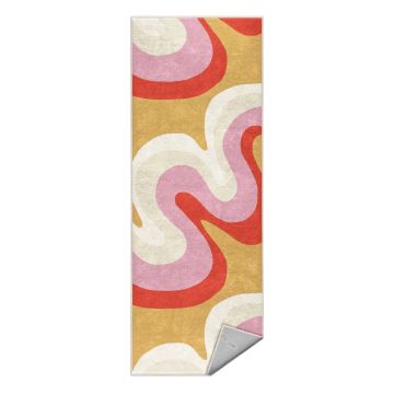 Covor tip traversă galben-roz lavabil 80x200 cm Raspberry Creamsicle – Mila Home ieftin