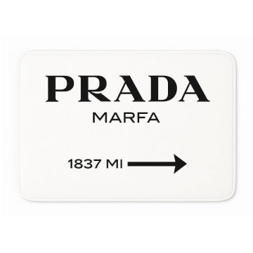 Covoraș de baie alb din catifea 60x100 cm Prada – Mila Home
