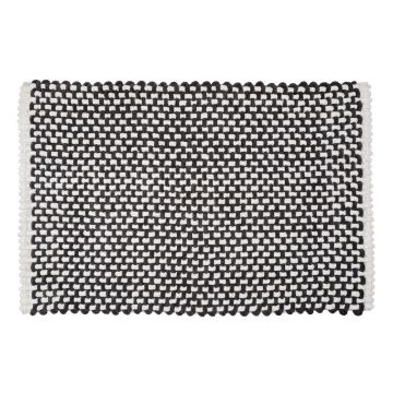 Covoraș de baie alb-negru din material textil 50x80 cm Covelo – Wenko