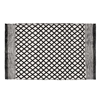 Covoraș de baie alb-negru din plastic reciclat 50x80 cm Tara – Wenko