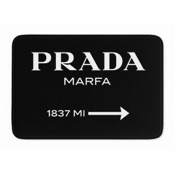 Covoraș de baie negru din catifea 60x100 cm Prada – Mila Home