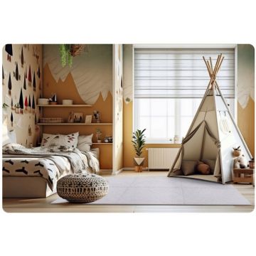 Salteluta de joaca multifunctionala tip puzzle 180 x 120 cm Massido 650100 Gri