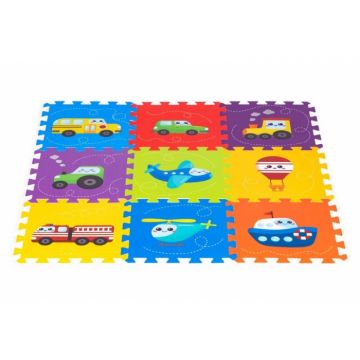 Salteluta de joaca pentru copii 86 x 86 x 1 cm IPlay 0392 Vehicule