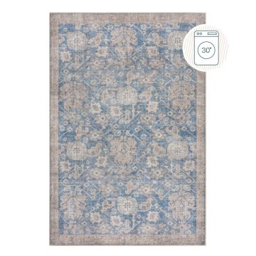 Covor albastru lavabil 152x230 cm Orelia Global – Flair Rugs