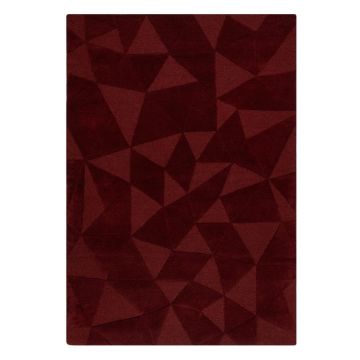 Covor burgundy țesut manual din lână 120x170 cm Shard Red – Flair Rugs