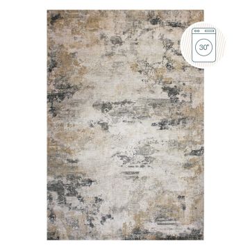 Covor grej lavabil 152x230 cm Lila Abstract – Flair Rugs