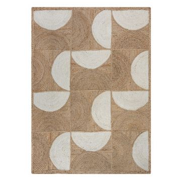 Covor în culoare naturală/fildeș țesut manual din iută 200x290 cm Eclipse – Flair Rugs