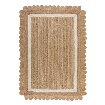 Covor în culoare naturală/fildeș țesut manual din iută 200x290 cm Grace White – Flair Rugs