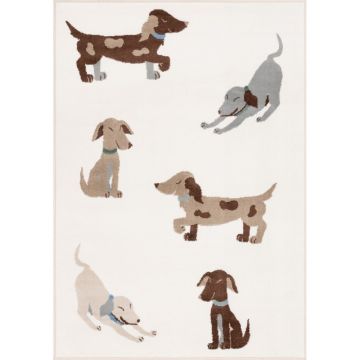 Covor pentru copii fildeș 133x190 cm Dogsie Pearl – FD