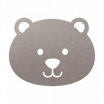 Covor pentru copii grej țesut manual din piele ecologică 111,5x140 cm Bear XXXL Cloud – LIND DNA