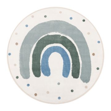 Covor pentru copii verde/fildeș ø133 cm Joyful Mint – FD