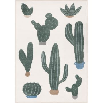 Covor pentru copii verde-fildeș 160x230 cm Cacto Malachite – FD