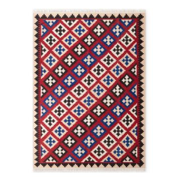 Covor roșu reversibil, țesut manual din lână 120x170 cm Kamal Rami – Nouristan