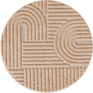 Covor rotund Art Roz boho 80x80 cm