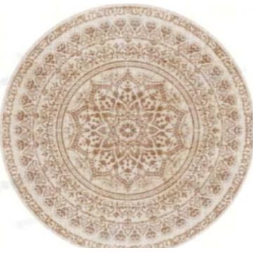 Covor rotund Songmics Maro deschis 120x120 cm